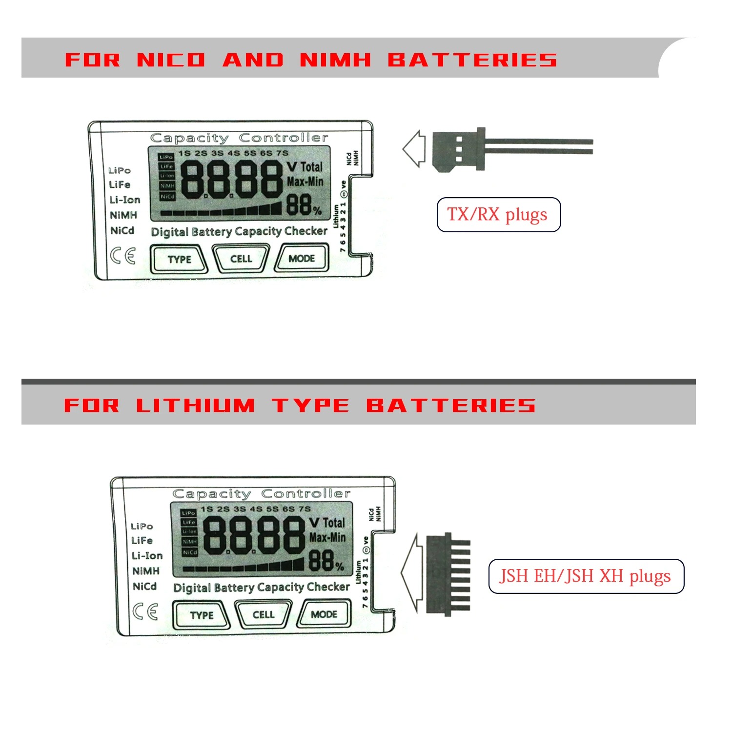 Drone Battery Alarm - RC Cellmeter 7 Dijital Pil Kapasitesi