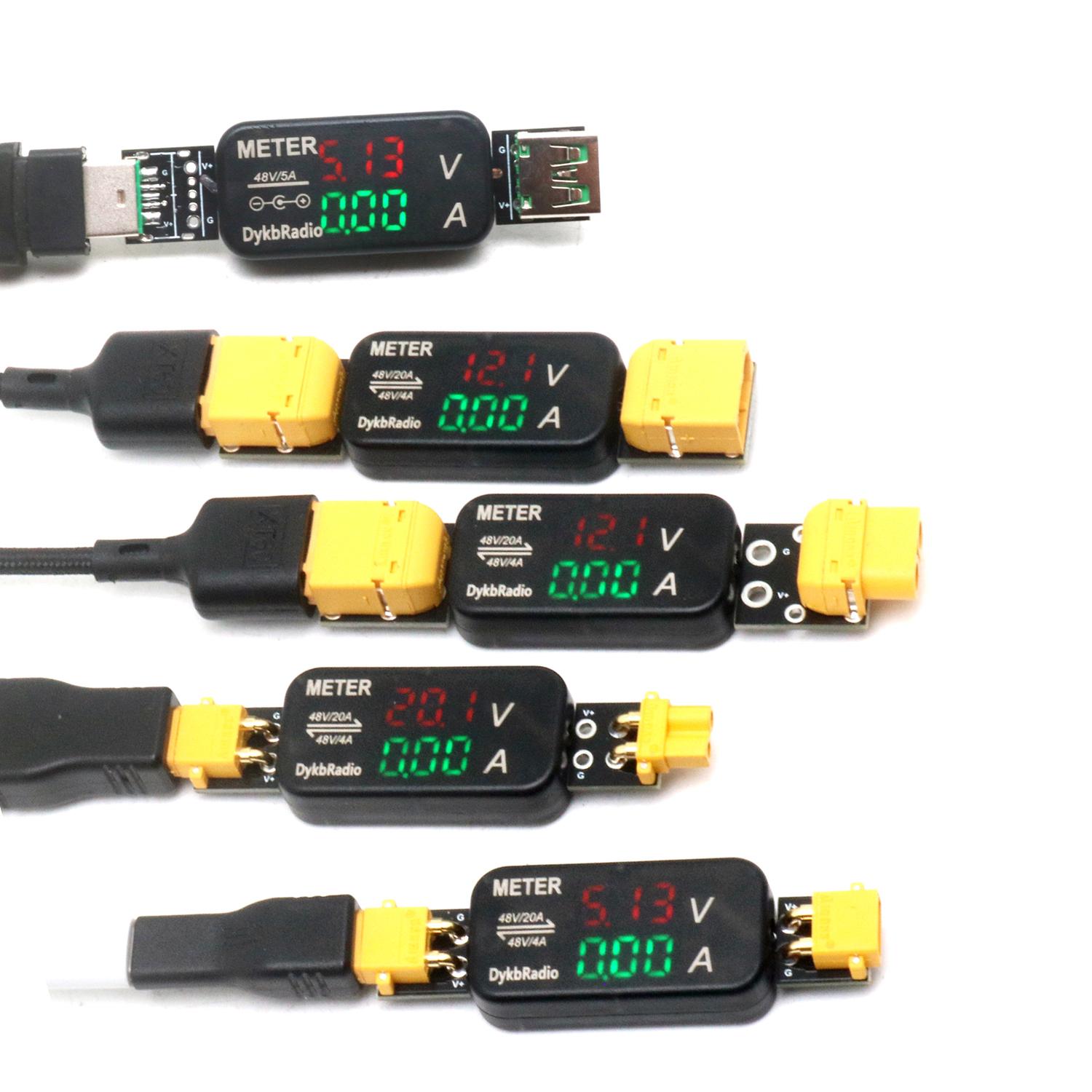 Drone Battery Voltage Checker - USB XT30 XT60 DC 20A Gerilim