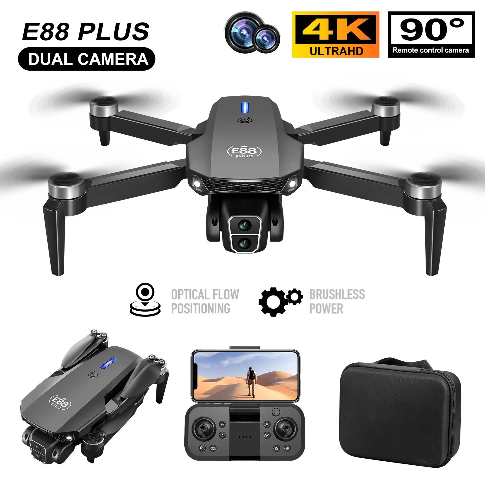 Drone Battery Box - Yeni E88 Plus Quadcopter Drone: 90