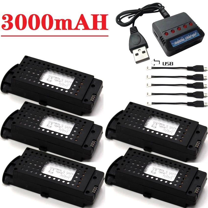 Drone Battery Li-Ion - Q6 Drone Pil 3.7V 3000mAh G6