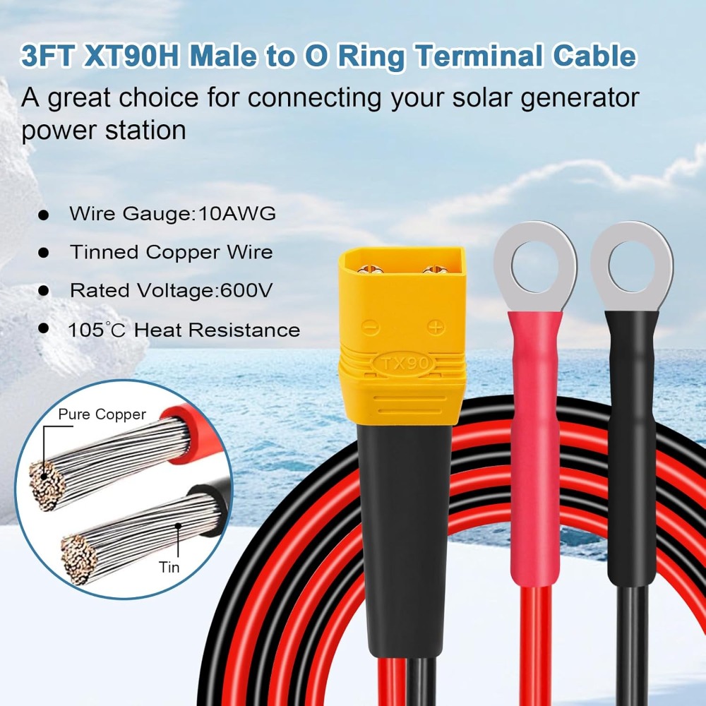 Drone Battery Connector - XT90 - O Ring Terminal Kablosu