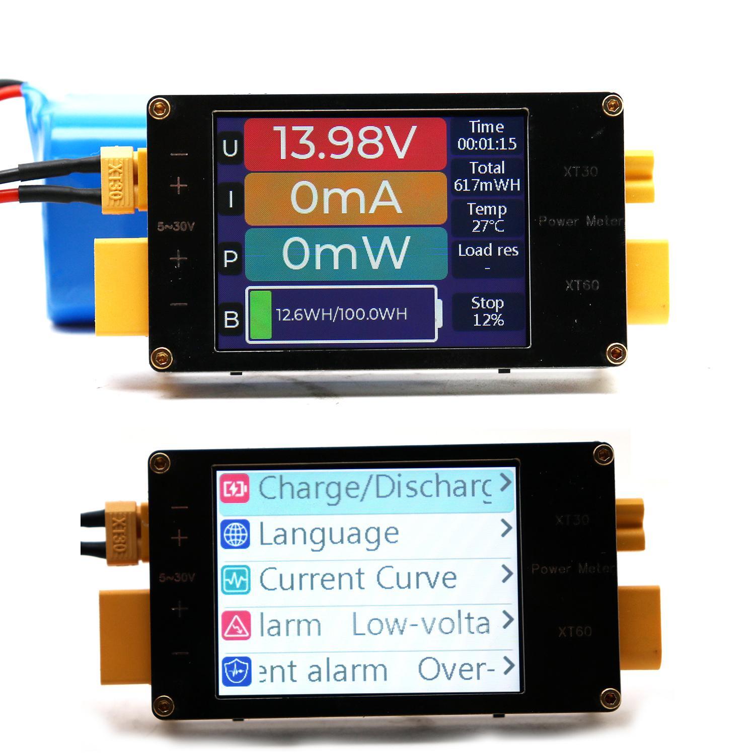 Drone Battery Voltage Checker - 2.4 inç Ekranlı Güç Ölçer XT60