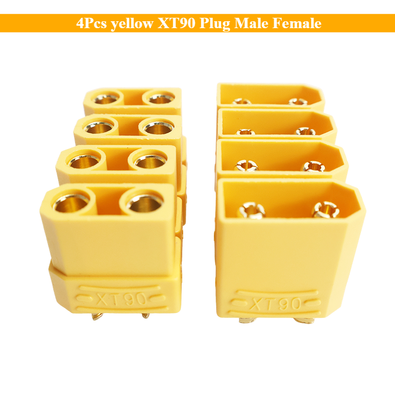 Drone Battery Connector - 4 Adet Sarı XT90 Erkek Dişi