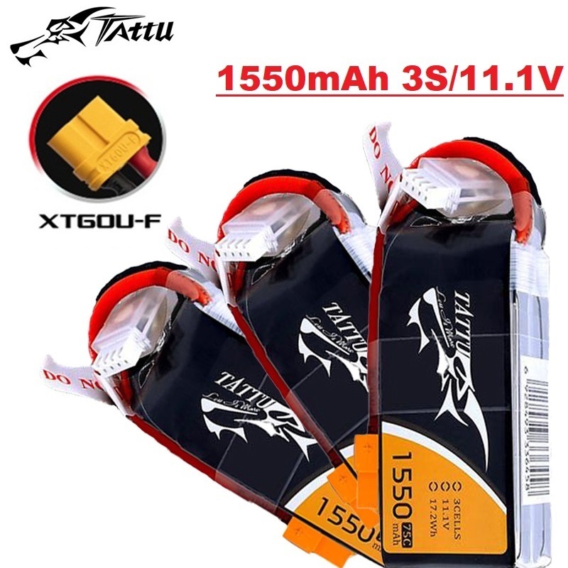 Drone Battery Li-Ion - TATTU 3S 11.1V 1550mAh RC LiPo