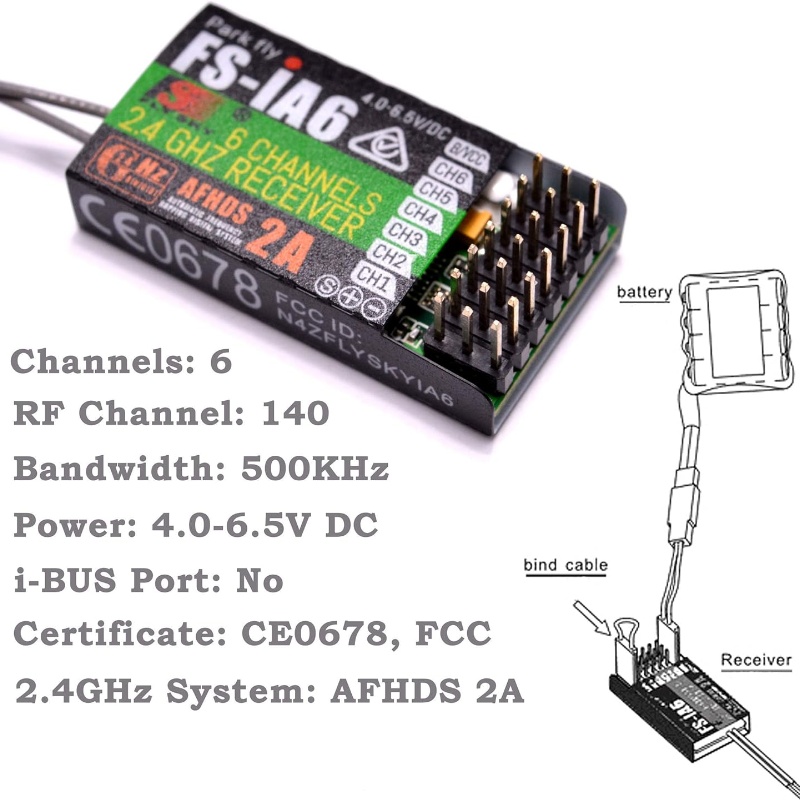 Flysky FS-IA6 Alıcı 6CH Çift A - Drone Battery Plate incelemesi ve fiyatı