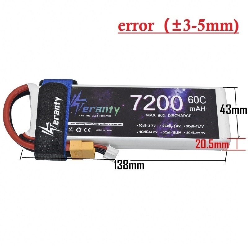 2S 7.4V 7200mAh 60C 6S 22.2V 5 - Drone Battery 6S incelemesi ve fiyatı