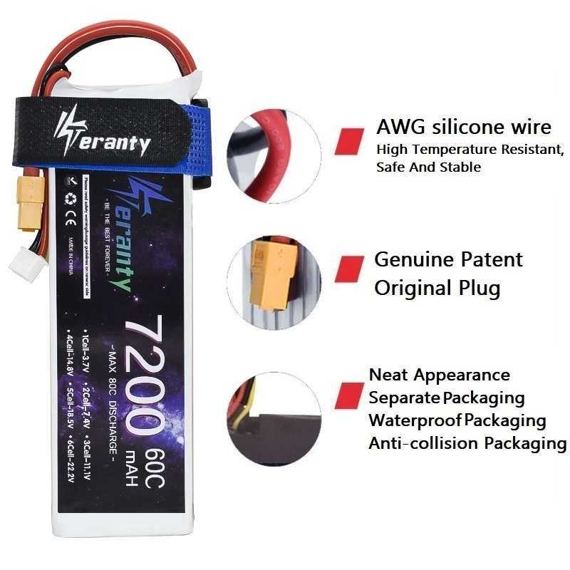 2S 7.4V 7200mAh 60C 6S 22.2V 5 - Drone Battery 6S incelemesi ve fiyatı