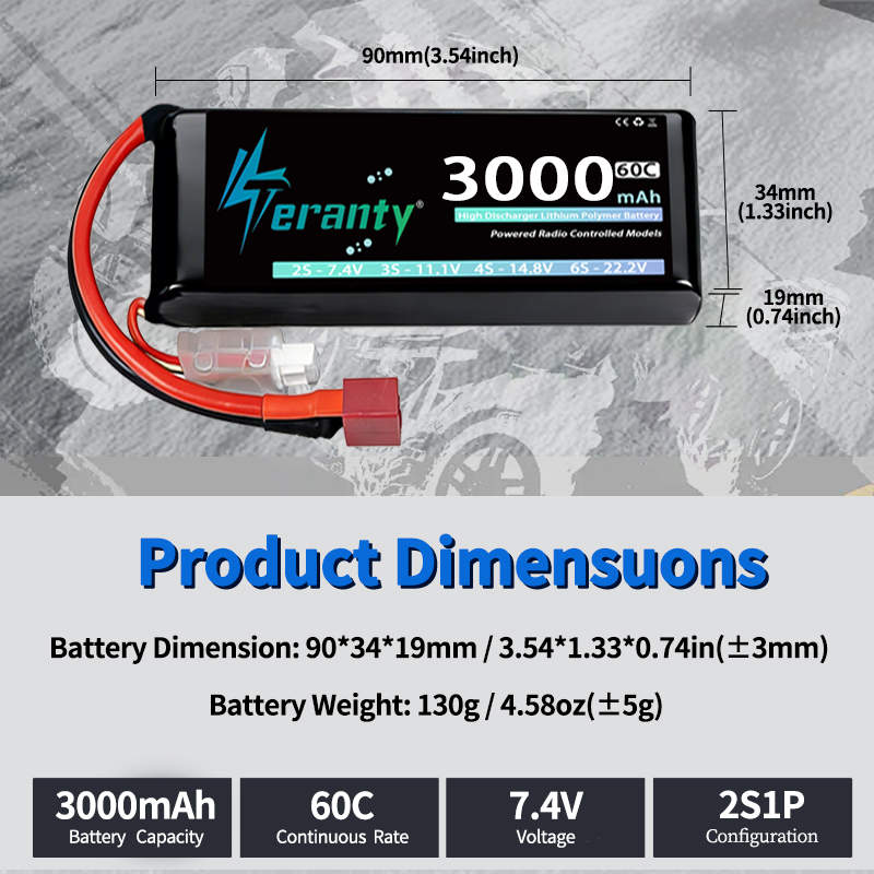 TERANTY 2S 3000mAh Lipo Pil 7. - Drone Battery 4S incelemesi ve fiyatı