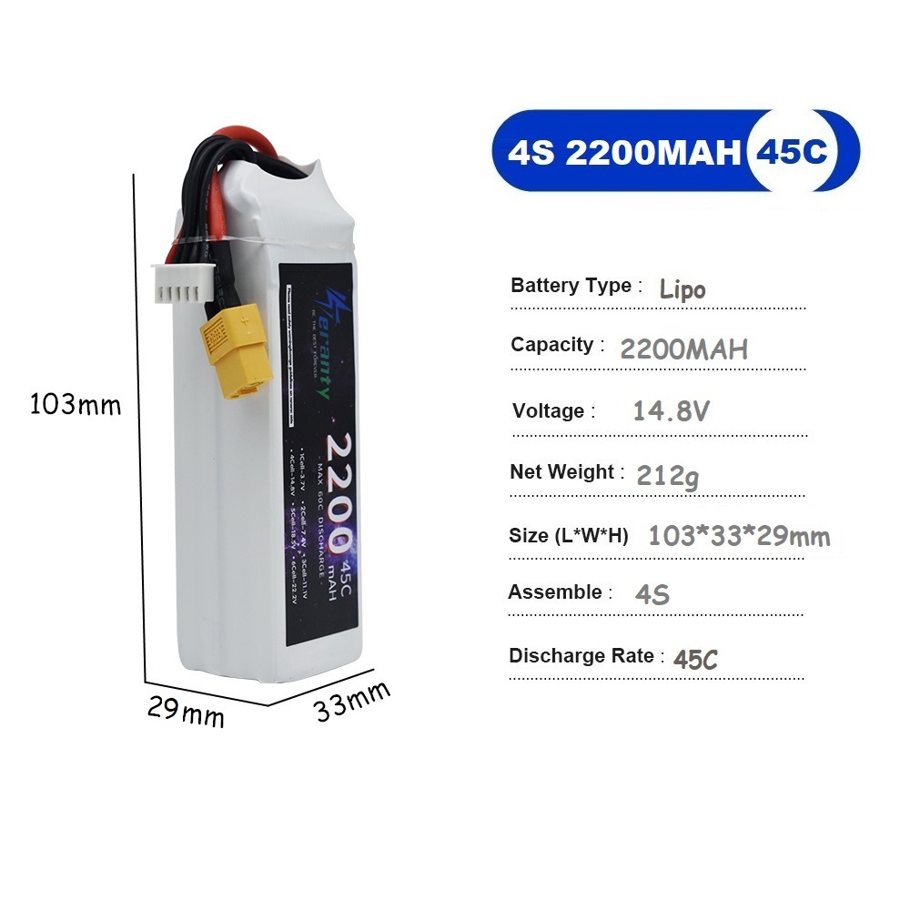 4S LiPo Pil 14.8V 1500mah 1800 - Drone Battery Li-Ion incelemesi ve fiyatı