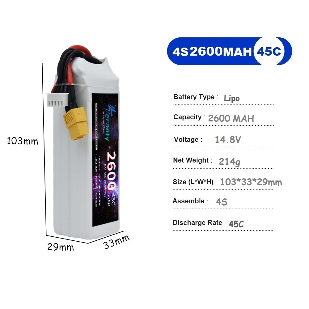 4S LiPo Pil 14.8V 1500mah 1800 - Drone Battery Li-Ion incelemesi ve fiyatı