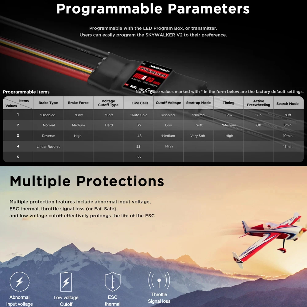 Hobbywing Skywalker V2 Fırçası - Drone Battery 4S incelemesi ve fiyatı