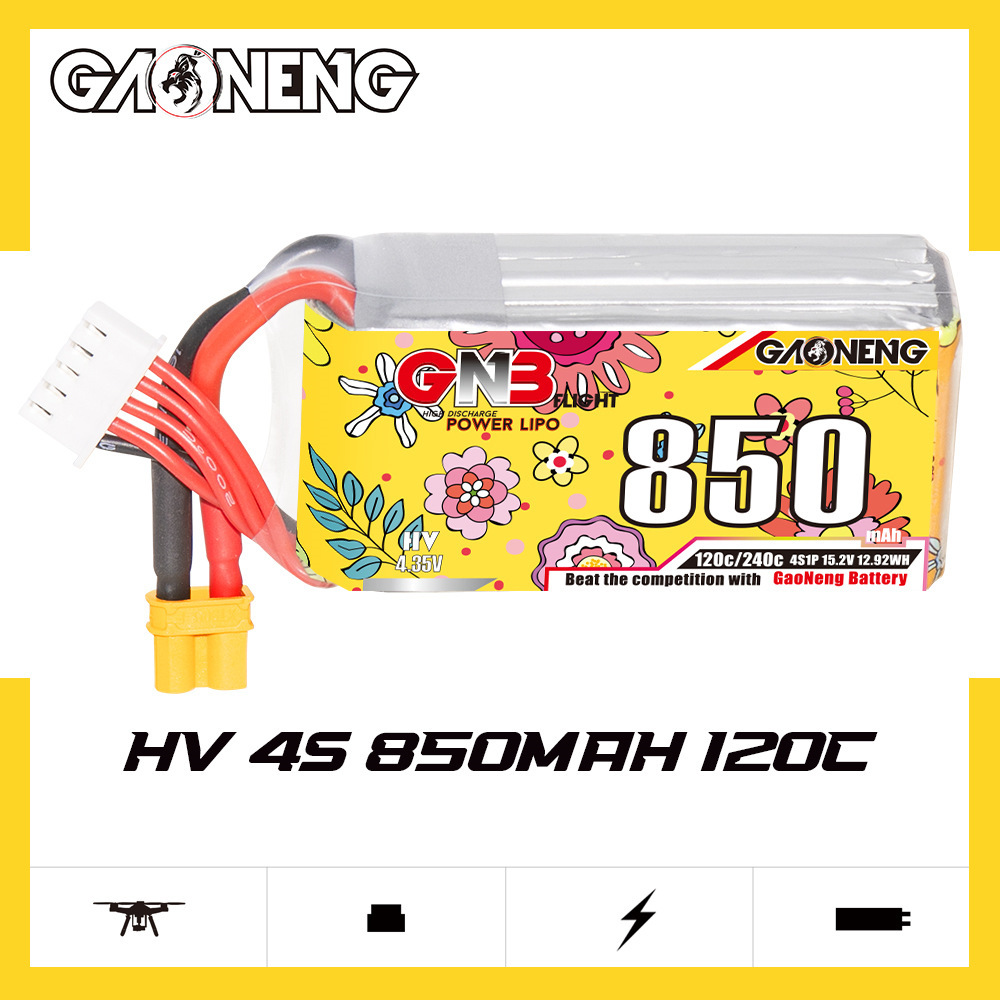 Yükseltildi GNB 4S 15.2V 850mA - Drone Battery 4S incelemesi ve fiyatı