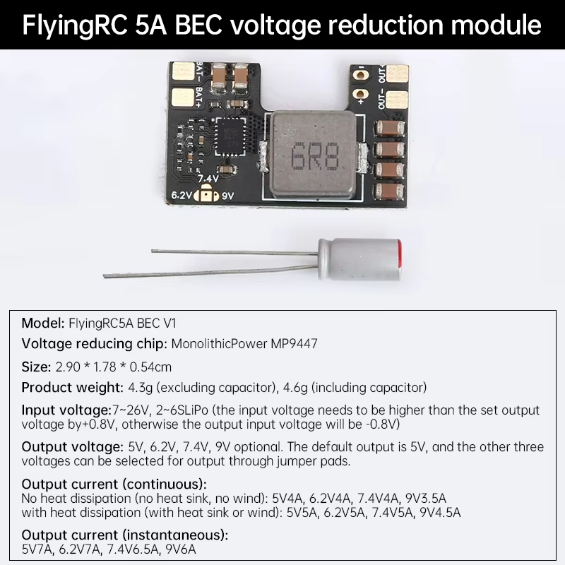FlyingRC 5A BEC Kademeli Düşür - Drone Battery 6S incelemesi ve fiyatı