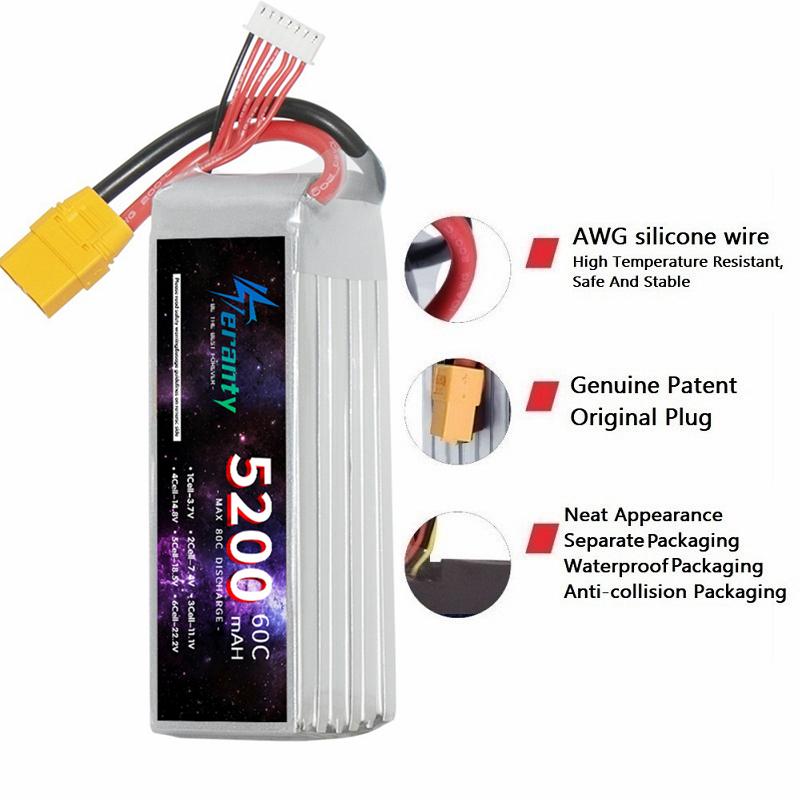 TERANTY 6S 5200mAh Lipo pil 22 - Drone Battery 4S incelemesi ve fiyatı
