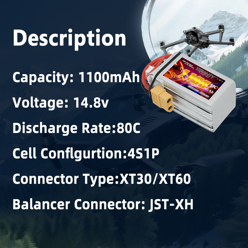 TERANTY 4S 1100mAh 80C/160C Li - Drone Battery 4S incelemesi ve fiyatı