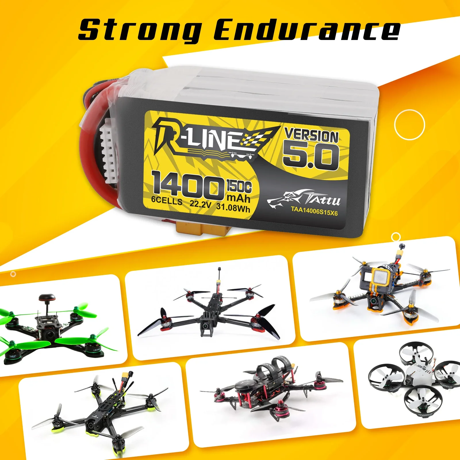 Tattu R-Line 1200 mAh 1400 mAh - Drone Battery 6S incelemesi ve fiyatı