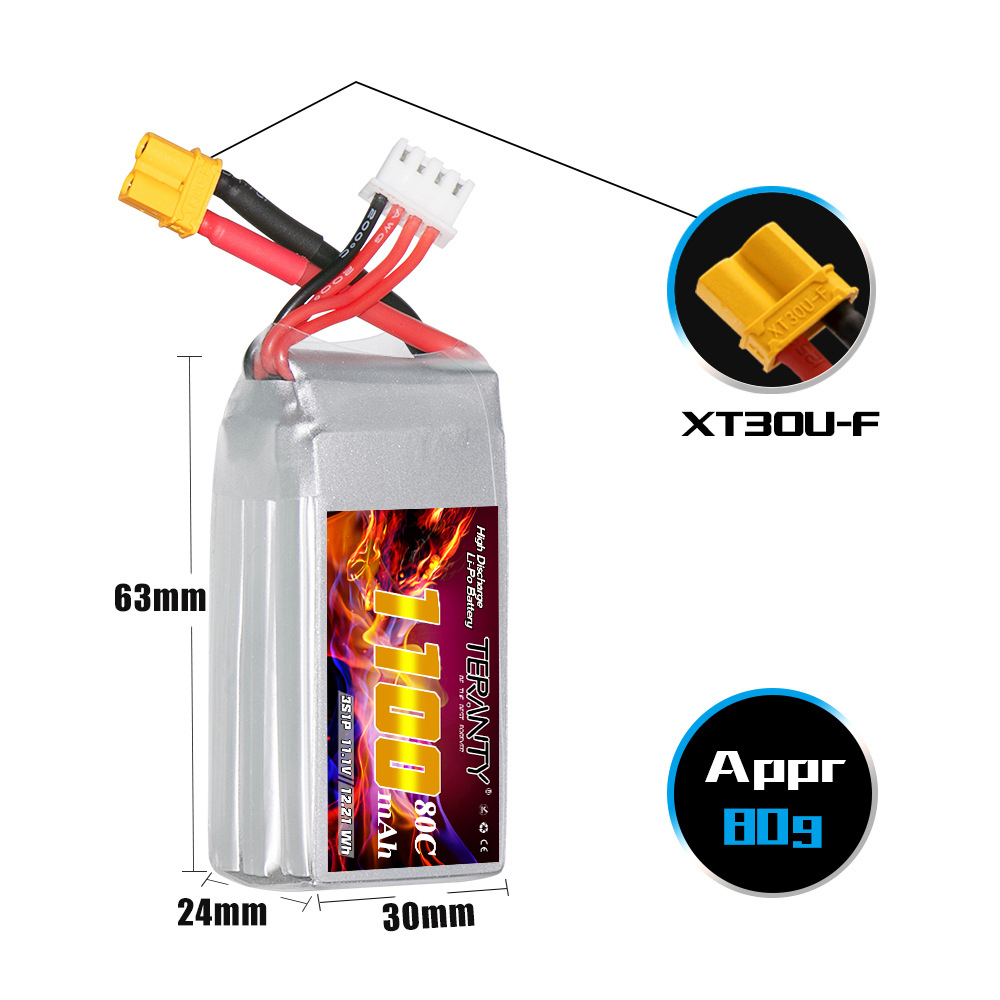 TERANTY 3S 11.1V 1100mAh 80C/1 - Drone Battery 3S incelemesi ve fiyatı