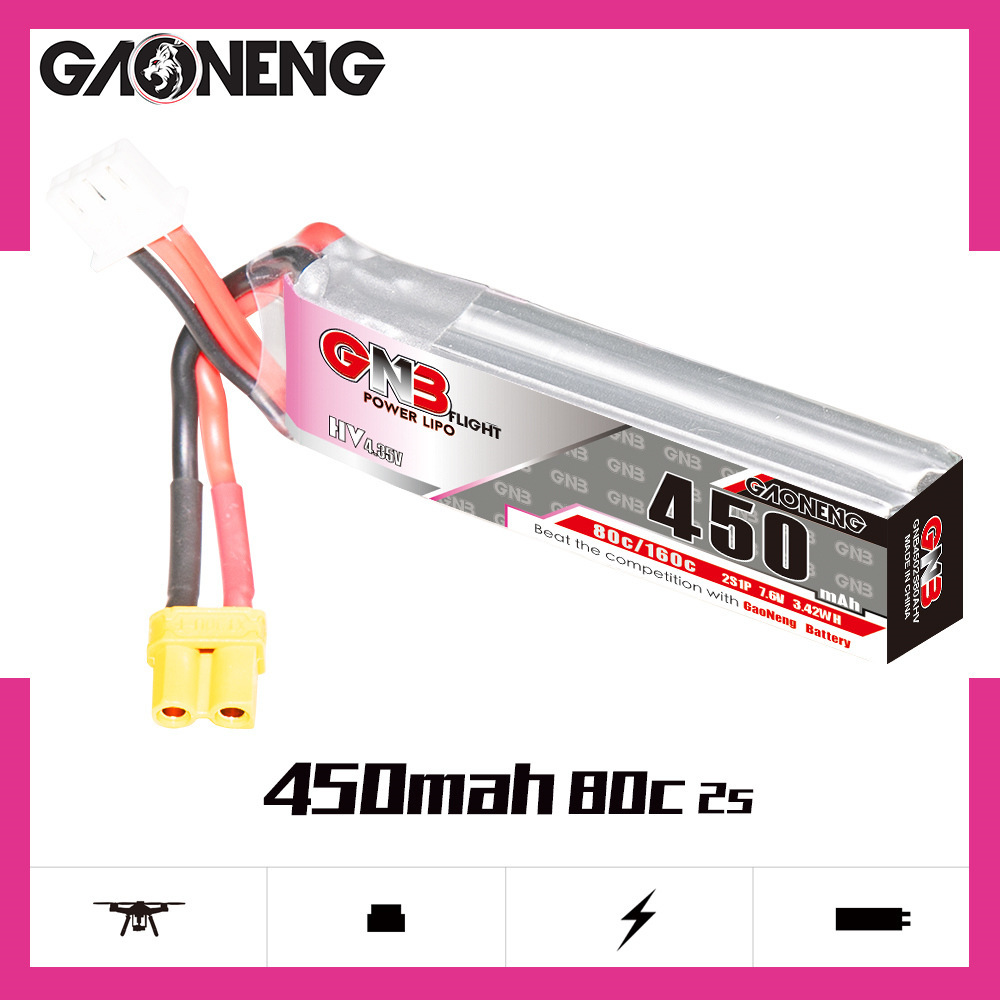GNB LiPo Pil HV 2S 7.6V 450mAh - Drone Battery Lipo incelemesi ve fiyatı