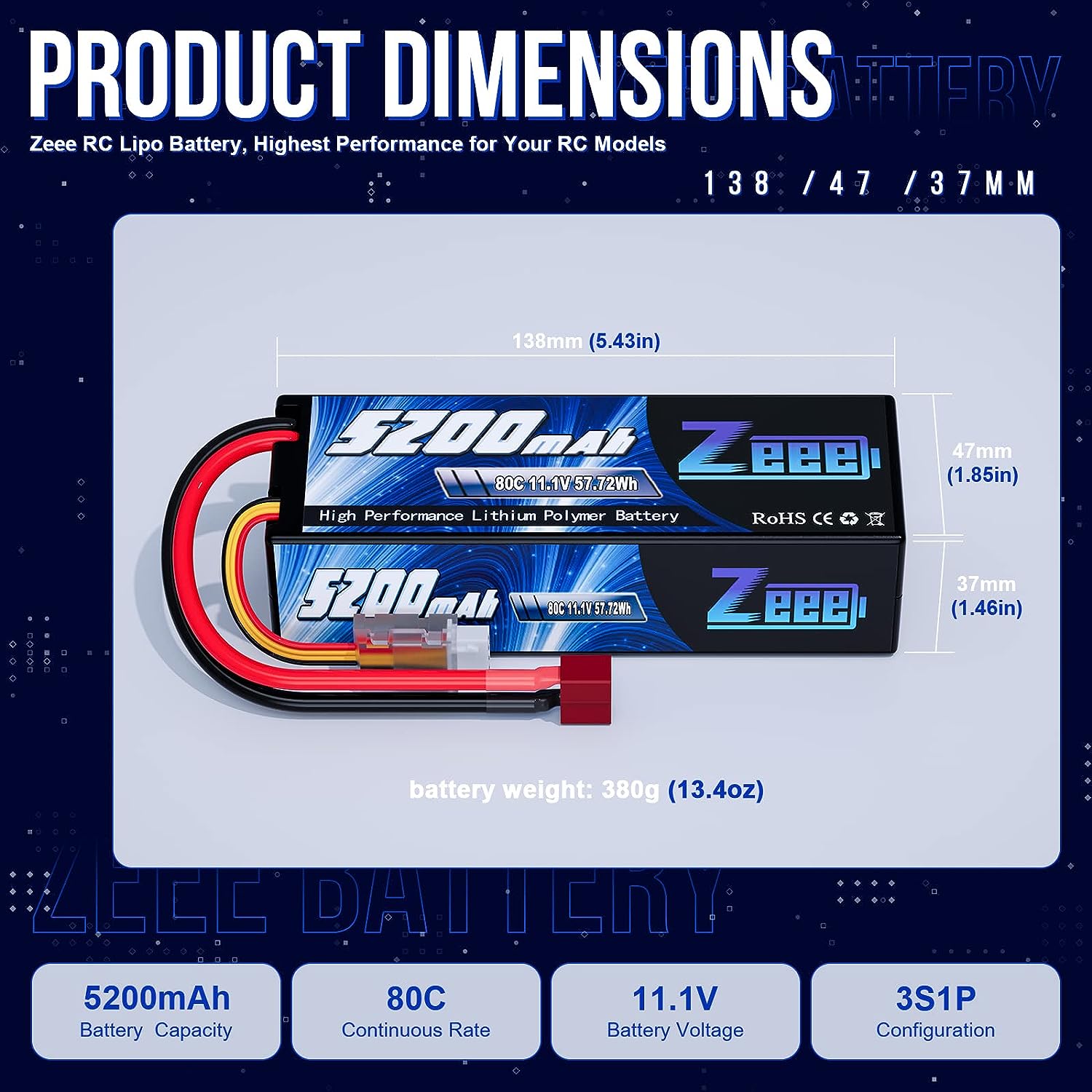 1/2 adet Zeee 3S 5200mAh Lipo  - Drone Battery 4S incelemesi ve fiyatı