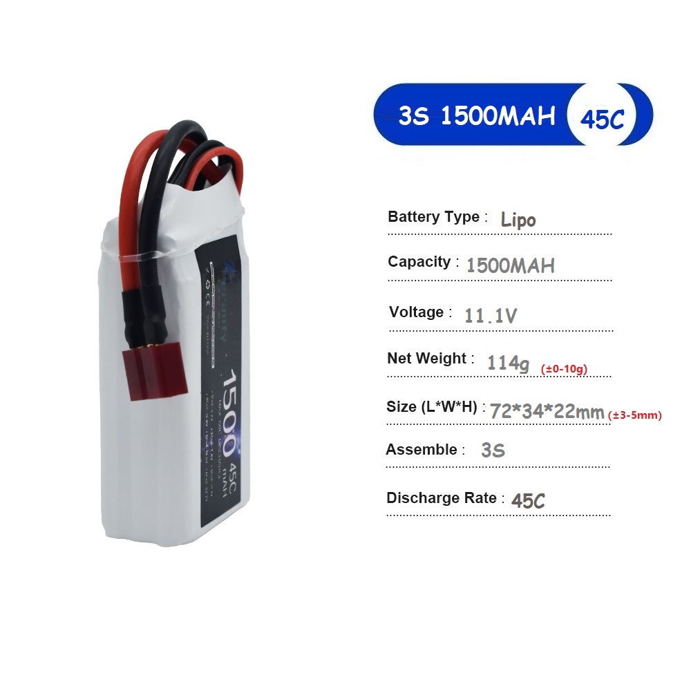 11.1V LiPo Pil 3S 1500mah 1800 - Drone Battery Li-Ion incelemesi ve fiyatı