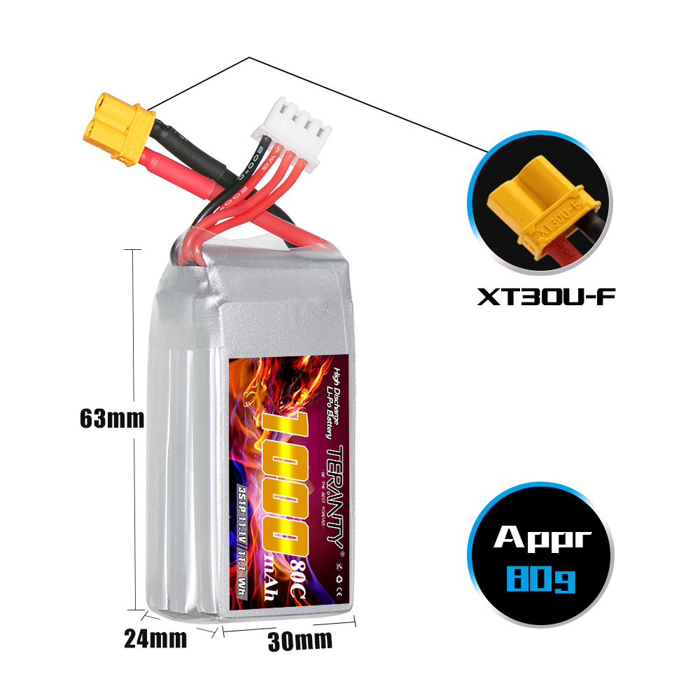 TERANTY 3S 11.1V 80C/160C 1000 - Drone Battery 3S incelemesi ve fiyatı