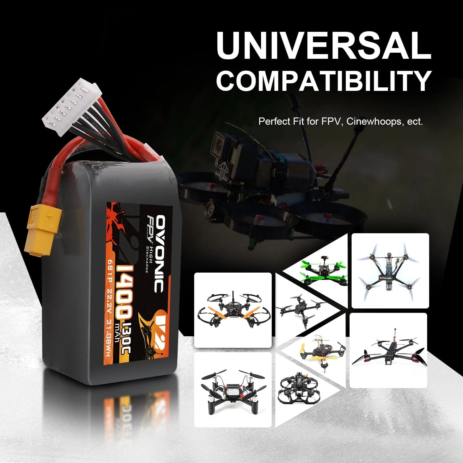 Ovonic 6S LiPo Pil 22.2V 1400m - Drone Battery Bag incelemesi ve fiyatı